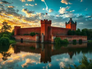 Mężczyzna zwiedzający historyczne wnętrza Fabryki Emalia Oskara Schindlera w Krakowie.