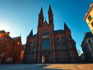 Wnętrze salonu z lat 70. z telefonem tarczowym, serwisem kawowym i telewizorem, oddające klimat wystawy o życiu w PRL.
